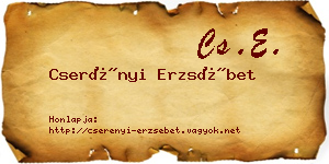 Cserényi Erzsébet névjegykártya