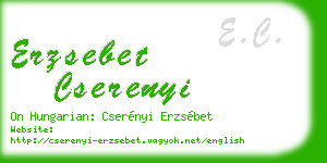 erzsebet cserenyi business card
